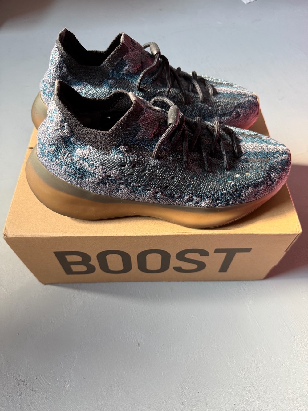 adidas Men's Knit Sneakers in Black and Blue